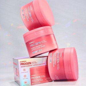 Придбати оптом Маска для волосся капсульна відновлювальна Kundal Progen Double Bonding Capsule Hair Mask Violet Muguet 180g