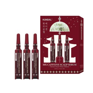 Придбати оптом Набір сироваток проти випадіння Kundal 10X Caffeine Strengthening Scalp Serum 10ml*3 + Gua Sha Comb Korean Royal Palace Edition
