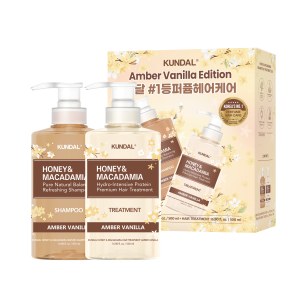 Придбати оптом Набір засобів по догляду за волоссям Kundal Amber Vanilla Edition Honey & Macadamia Shampoo&Treatment 500ml