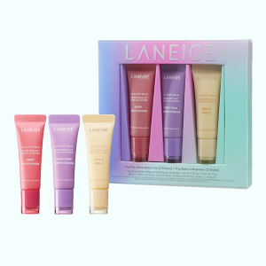 Набір бальзамів для губ сяючих Lip Glowy Balm Trio Set, Laneige - 3х10г