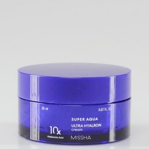 Зволожуючий крем для обличчя Missha Super Aqua Ultra Hyalron Cream 10x - 20 мл