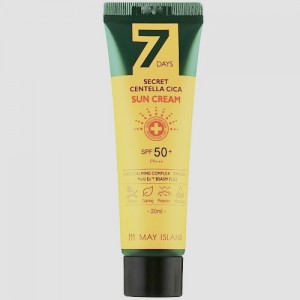 Придбати оптом Сонцезахисний крем для проблемної шкіри May Island 7 Days Secret Centella Cica Sun Cream - 30 мл