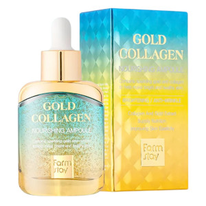 купити Сироватка для обличчя із золотом і колагеном Gold Collagen Nourishing Ampoule, FarmStay - 35 мл