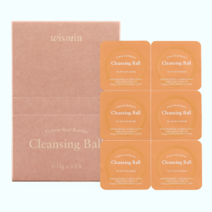 Очищуюча кулька з екстрактом насіння бавовни Cotton Seed Barrier Cleansing Ball, WISMIN - 6 шт