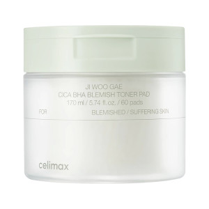купити Тонер-пади заспокійливі для обличчя Ji Woo Gae Cica BHA Blemish Toner Pad,  CELIMAX - 170 мл 