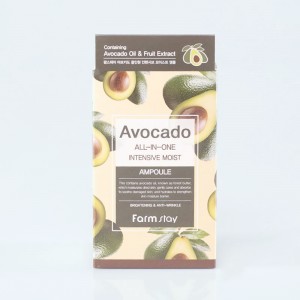 Придбати оптом Сироватка для обличчя з авокадо «все в одному» FARMSTAY AVOCADO ALL-IN-ONE INTENSIVE MOIST AMPOULE - 250 мл
