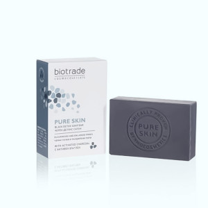 Придбати оптом Мило-детокс для шкіри обличчя та тіла з розширеними порами, PURE SKIN Biotrade - 100 гр