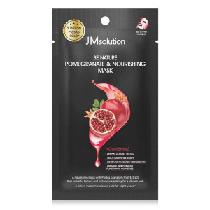 Придбати оптом Тканинна маска живильна з екстрактом граната Be Nature Pomegranate & Nourishing Mask, JMSOLUTION - 1 шт.
