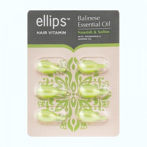 Вітаміни для волосся Живлення та пом'якшення Балі з маслом плюмерії та жасмину, ELLIPS - 6x1мл