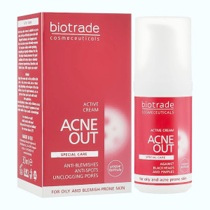 Придбати оптом Крем для жирної та проблемної шкіри проти акне ACNE OUT, Biotrade - 30 мл