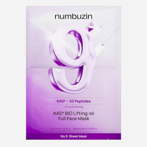 купити Маска ліфтингова  для обличчя з коензимом No.9 NAD+ BIO Lifting-sil Full Face Mask, NUMBUZIN - 26 мл