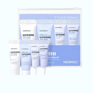 Набір мініатюр Glutathione Hyal Aqua Trial Kit MEDI-PEEL (Cleanser15ml+Sunscreen4ml+Ampoule4ml+Cream15ml)