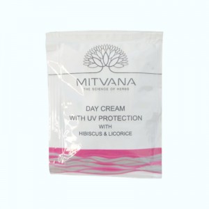 Придбати оптом ПРОБНИК Крем для обличчя денний з УФ-захистом Day Cream With UV Protection with Hibiscus & Licorice, MITVANA - 5 мл