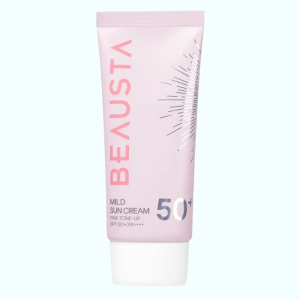 купити Сонцезахисний тонуючий крем Mild Sun Cream Pink Tone-Up SPF50+, BEAUSTA - 50 мл