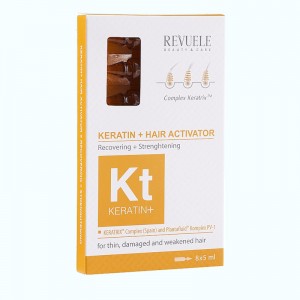 Ампули для волосся KERATIN+ Активатор відновлення, REVUELE - 8*5 мл