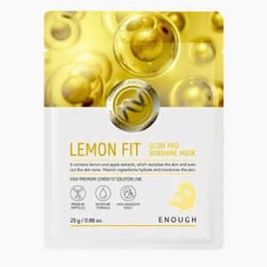 купити Тканинна маска для сяйва шкіри обличчя Lemon Fit Glow Sunshine Mask, ENOUGH - 1 шт
