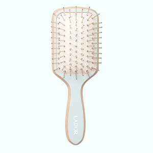Гребінець для волосся з металевою щетиною Detangling Paddle Hair Brush Blue 19см*4,3см*6,8см, Lador - 1 шт