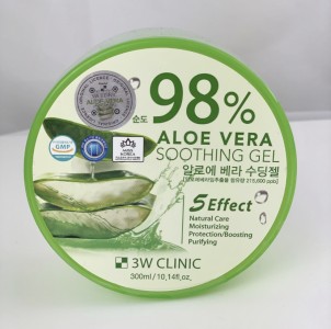 Придбати оптом Гель універсальний зволожуючий з алое вера  Aloe Vere Soothing Gel (Purity 98%) 3 W Clinic - 300 гр