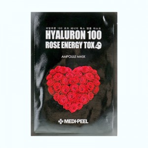 Ампульна тканинна маска для обличчя з екстрактом троянди MEDI-PEEL Hyaluron 100 Rose Energy Tox Mask - 30 мл