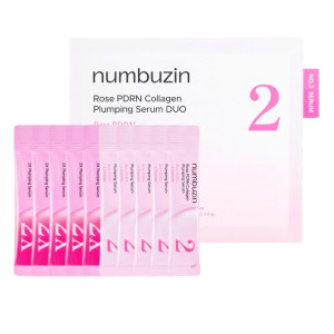 Придбати оптом Набір сироваток для обличчя (міні) No.2 Rose PDRN Collagen Plumping Serum Duo, NUMBUZIN - 10x1.2ml