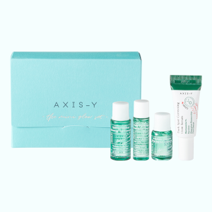 Придбати оптом Набір мініатюр The Mini Glow Set, AXIS-Y - Cleanser 8 ml + Toner 5 ml + Ampoule 5 ml + Serum 5 ml + Gift Card + Stickers        