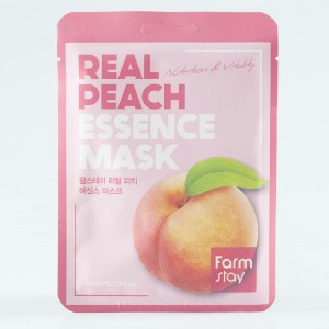 Листова маска для обличчя з персиком FARMSTAY REAL PEACH ESSENCE MASK - 23 мл
