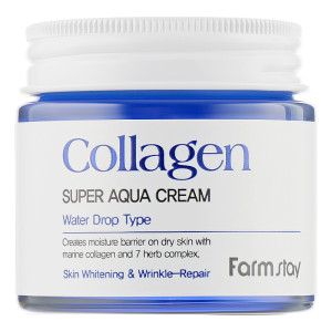 купити Крем для обличчя зволожуючий з колагеном Collagen Super Aqua Cream, FarmStay - 80 мл