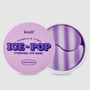 Придбати оптом Гідрогелеві патчі для очей з лохиною та вершками KOELF Blueberry & Cream Ice-Pop Hydrogel Eye Mask - 60шт