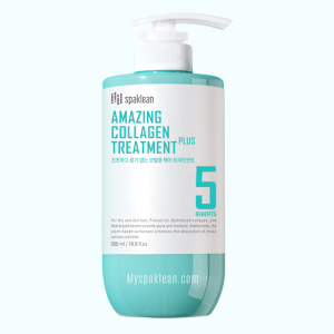 Придбати оптом Бальзам для глибокого відновлення та зволоження пошкодженого та сухого волосся з колагеном Amazing Collagen Treatment Plus, SPAKLEAN - 500 мл