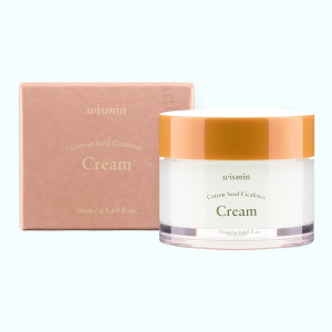 Крем зволожувальний заспокійливий з екстрактом насіння бавовни Cotton Seed Cicafence Cream, WISMIN - 50 мл