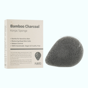 Придбати оптом Спонж із бамбуковим вугіллям Bamboo Charcoal Konjac Sponge, PURITO - 1 шт.