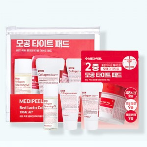 Придбати оптом Набір мініатюр Red Lacto Collagen Mini Multi Kit MEDI-PEEL (cleans.oil/20ml + cleans.foam/15ml + cr/15ml + peel.pad 5 pcs) 