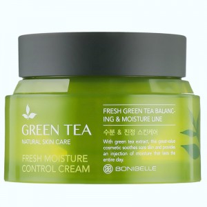 Крем для обличчя із зеленим чаєм Enough Bonibelle green tea fresh moisture control cream - 80 мл