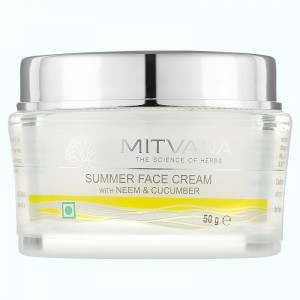 Крем літній для обличчя Summer Face Cream With Neem & Cucumber, MITVANA - 50 мл
