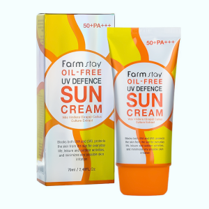 Придбати оптом Сонцезахисний знежирений крем із колагеном Oil-Free UV Defence Sun Cream SPF 50+, FarmStay - 70мл