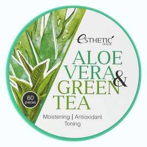Придбати оптом Патчі під очі гідрогелеві Зелений чай Алое ESTHETIC HOUSE Aloe Vera&Green Tea Hydrogel Eye Patch,60 шт